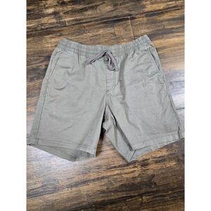 Vans Range Elastic Relaxed Fit Shorts Mens Medium Olive Green Cotton Chino